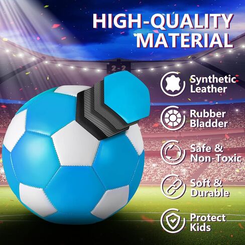 Tradder 4 Pcs Deflated Soccer Ball Bulk with Pump Outside Sport Soccer Ball Training Ball for Kids Adult and Teens for Game Match Birthday Gift Party in Saudi Arabia