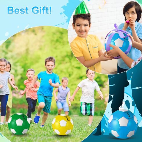 Tradder 4 Pcs Deflated Soccer Ball Bulk with Pump Outside Sport Soccer Ball Training Ball for Kids Adult and Teens for Game Match Birthday Gift Party in Saudi Arabia