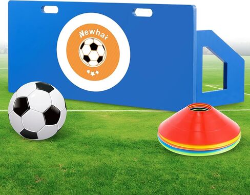 Newhai Soccer Rebounder Board 40 بوصة × 16 بوصة قابلة للطي بزاويتين محمولة لكرة القدم ارتداد جدار ركلة ارتداد لوح تدريب منفرد للتمرير والرماية للأطفال البالغين in Kuwait