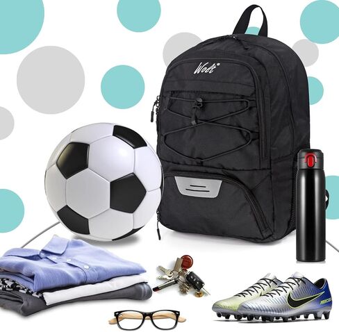 وولت | حقيبة كرة القدم للشباب - حقيبة ظهر لكرة القدم وحقائب لكرة السلة والكرة الطائرة ورياضات كرة القدم، تتضمن حجرة منفصلة للأحذية والكرة، تناسب الشباب والكبار in Kuwait