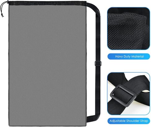 بروتو حقيبة كرة رياضية كبيرة جدًا، حقائب كرة السلة، كرات الفريق، حزام كتف قابل للتعديل، حقائب كرات عمل الفريق لحمل كرة القدم، كرة القدم، الكرة الطائرة، معدات السباحة (30 بوصة × 40 بوصة) in Kuwait