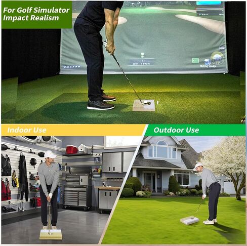 سجادة بنكر الجولف - تمرين واقعي لتقطيع الرمال لأعلى وأسفل، رفيق متين بنكر | مناطق محاكاة رملية 2 في 1 للتأرجح والضرب والقيادة للتدريب الداخلي والخارجي | هدية مثالية للجولف in Kuwait