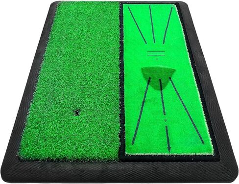 سجادة تدريب ضرب الجولف، FENEFIT نوع ثنائي الاتجاه من النايلون وسطح التأثير، بساط الجولف، بساط تمرين الجولف للممارسة الداخلية والخارجية، 13.4 × 17.3 بوصة in Kuwait