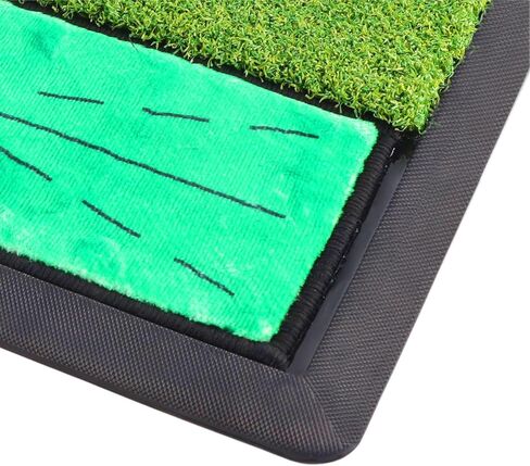 سجادة تدريب ضرب الجولف، FENEFIT نوع ثنائي الاتجاه من النايلون وسطح التأثير، بساط الجولف، بساط تمرين الجولف للممارسة الداخلية والخارجية، 13.4 × 17.3 بوصة in Kuwait