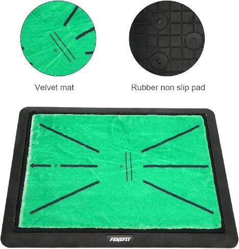 بساط ضرب الجولف، بساط تدريب الجولف من FENEFIT لملاحظات مسار التأرجح/الكشف عن بساط تدريب الجولف، أدلة متقدمة ودعم مطاطي للمنزل/الداخلي/الخارجي in Kuwait