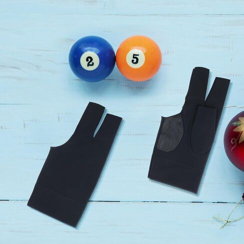 JOCAHULFX 6 قطع قفازات حمام السباحة البلياردو اليد اليسرى، 3 أصابع قفازات البلياردو، قفازات البلياردو القابلة للتنفس للنساء/الرجال اليد اليسرى، قفازات رياضية لحمام السباحة (أسود) in Kuwait