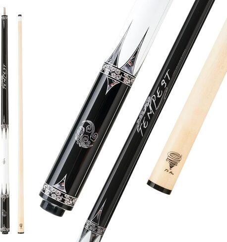 بركة جديلة القيقب رمح قبضة جلدية 3/8*10 مشترك XTC الطويق 12.5 مللي متر النمر طرف 58 ''1/2 سبليت بركة جديلة عصا البلياردو in Kuwait