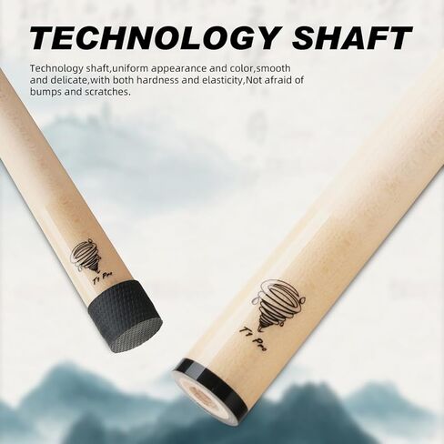 بركة جديلة القيقب رمح قبضة جلدية 3/8*10 مشترك XTC الطويق 12.5 مللي متر النمر طرف 58 ''1/2 سبليت بركة جديلة عصا البلياردو in Kuwait