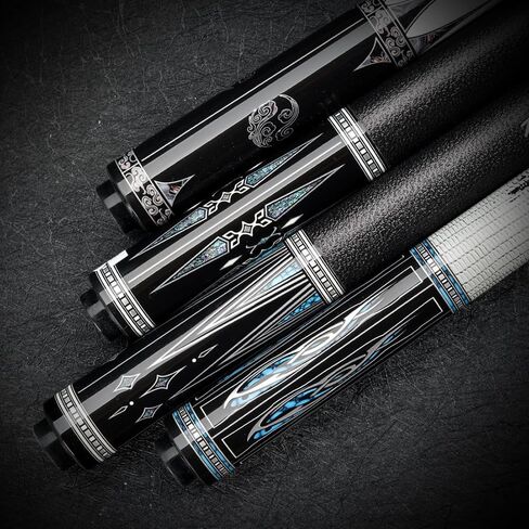 بركة جديلة القيقب رمح قبضة جلدية 3/8*10 مشترك XTC الطويق 12.5 مللي متر النمر طرف 58 ''1/2 سبليت بركة جديلة عصا البلياردو in Kuwait