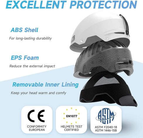 Findway Snowboard Helmet [Upgrade] Ski Helmet for Adults,[Goggle Friendly] Durable ABS Shell, Protective EPS Foam & Adjustable Fit, Snow Sport Helmet for Men, Women & Youth in Kuwait