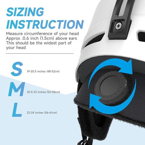 Findway Snowboard Helmet [Upgrade] Ski Helmet for Adults,[Goggle Friendly] Durable ABS Shell, Protective EPS Foam & Adjustable Fit, Snow Sport Helmet for Men, Women & Youth in Kuwait