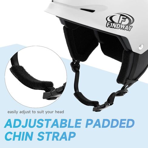 Findway Snowboard Helmet [Upgrade] Ski Helmet for Adults,[Goggle Friendly] Durable ABS Shell, Protective EPS Foam & Adjustable Fit, Snow Sport Helmet for Men, Women & Youth in Kuwait