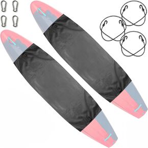 2-Pack Kayak Cockpit Drape Cover - Durable, Waterproof, Adjustable, Universal Fit, Standard Size 44 x 28 inch, Black - Boat Accessories for Indoor and Outdoor Storage