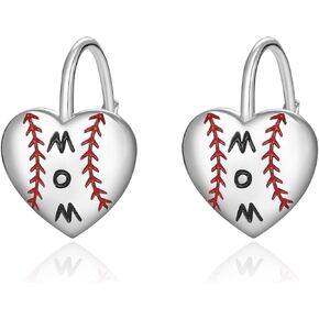 Baseball Earrings for Women S925 Sterling Silver Baseball Mom Jewelry Gifts for Women