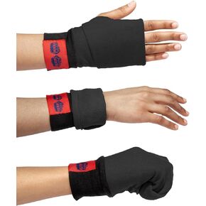 Fingerless 3-in-1 Performance Gloves | Running, Hiking, Gym Workouts, Cycling, Yoga, Pilates, Driving, Sewing, Video Games, Sweat Wicking, Insulating (Ninja Party, X-Large)