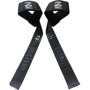Westside Barbell Premium Padded Wrist Straps (1 pair), Black, for Deadlifts, Rows Powerlifting, Bodybuilding, Weightlifting, Strength Training
