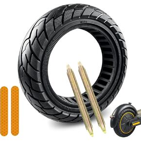 10x2.5 Inch Scooter Solid Tire for Segway Ninebot MAX G30/G30P/G30LP/G30D/G30E Gotrax G5/G6/G MAX Hiboy S2 MAX Electric Scooter Front or Rear Replacement 60/70-6.5 Rubber Tires (2 PCS)