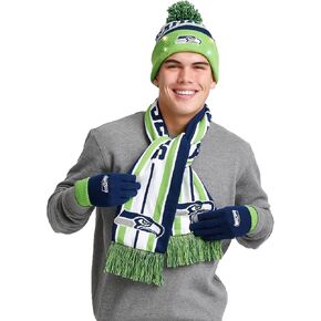 FOCO Seattle Seahawks NFL Snow Stealer Cold Weather Set