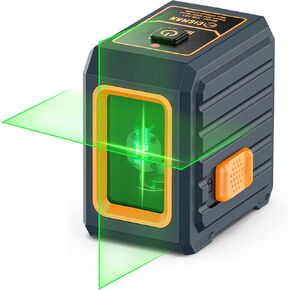 CIGMAN Green Laser Level 360°Self Leveling, ±0.3mm Precision, Compact 6.4 oz, Perfect for Pictures Hanging, Floor Tile, Rotating Stand Included, Ideal for DIY Projects and Home Renovation