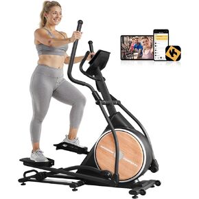 FEIERDUN Elliptical Machine,Total Body Fitness Cross Trainer for Home Use, Cardio Training Elliptical Trainers with Hyper-Quiet Electromagnetic Front Driving System, 20IN Stride, 32 Resistance Levels