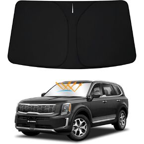 D-Lumina Front Windshield Sun Shade for 2017 2018 2019 Mazda MX-5 Miata, Foldable Front Window Sunshade Sun Visor for UV Rays & Sun Heat Protection Interior Accessories