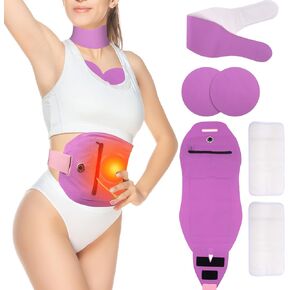 Electronic Heating Castor Oil Pack, Reusable Castor Oil Wrap Set for Waist, Neck & Breast, Assist Absorb Organic Castor Oil for Body, Perfect for Relief Liver Detox Stomach Neck Breast Knee
