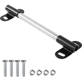 AR-PRO (1-Set) Heavy-Duty Wheelbarrow Axle Bracket Set - 10" x 0.63" Wheelbarrow Axle Shaft and 2.1" x 3.3" Brackets - Compatible with 5/8" Hole Wheelbarrow Axles - Includes Bolts Nuts, Nylon Spacers