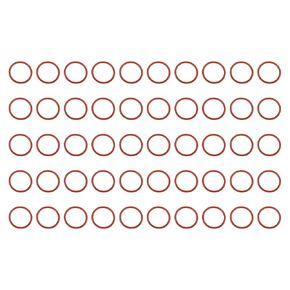 MECCANIXITY Silicone O Rings 1.25" ID, 1.5" OD, 1/8" Width Rubber Washers 50A Durometer VMQ Seal Gasket for Plumbing Faucets Pipe Repair, Red, Pack of 50