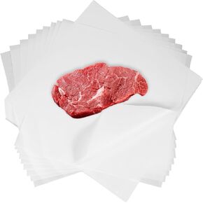200Picces Butcher Paper for Sublimation, White Butcher Paper Disposable Butcher Paper 12 x 12 inch Square Precut Unwaxed Butcher Paper Sheets, for Baking, Cooking, Grilling, Steaming and Air Fryer