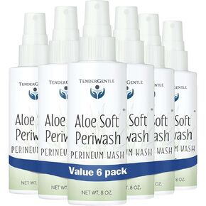Aloe Soft Perineal Spray - Pack of 2 8 oz Rinse Free Perineum Wash - Cleanses and Soothes - Made with Aloe Vera Extract