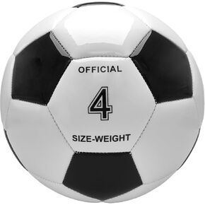 Classic Soccer Ball Black and White with Soccer Ball Size 4 Sports Training Ball Lawn Indoor Outdoor Play BallsKids Gift
