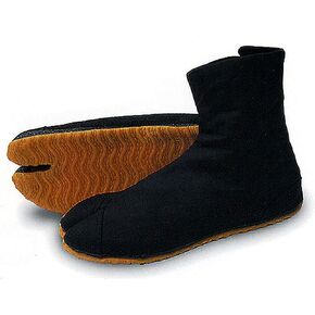 Outdoor Ninja Tabi Shoes, Jikatabi, Cushioned Rubber Sole, Unisex Black