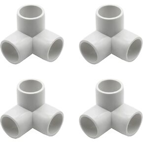 6pcs 1" 4Way SCH40 Furniture Grade PVC Pipe Fittings PVC Fitting Elbow Connector for DIY PVC Garden Shelf Storage Shelf Pool Hanger etc. [FDXGYH]