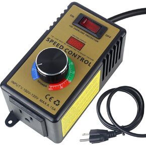 Jadeshay AC Motor Speed Controller, 4000W 120V 15A Adjustable Speed & Voltage Controller with Overload Protection, Ideal for Various Tools