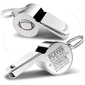 Whistle Football Coach Gifts Whistle for Coaches Teachers Whistle Emergency Coach Referee Lifeguard Loud Whistle for Men Women Referees School Sports Coaches Whistle with Lanyard Cheer Coach Gift.