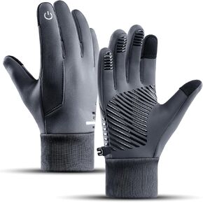 Winter Gloves Men Women - Ski Snow Gloves Liner Thermal Warm Touch Screen Waterproof Windproof for Running, Cycling, Driving, Hiking, Walking