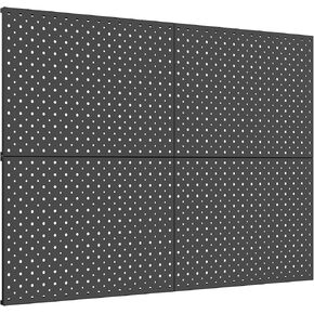 TORACK 4Pcs 12"x16" Metal Pegboard Panels for Garage, Workbench, Shop, Shed Tool Organizer Peg Board with 1/8" & 1/4" Holes, Modular Wall-Mounted Pegboard for Pegboard Hooks (Grey)