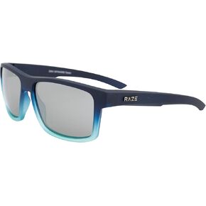 Raze Eyewear Offshore Sports & Boating Polarized Sunglasses Navy to Light Blue Frame w/Smoke Mirrored Lenses