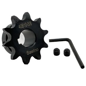 #40 Roller Chain Sprocket Type B 5/8 inch Bore 10 Tooth, Hardened Antirust 1045 Steel Drive Sprockets 40B10-5/8