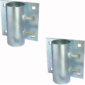 Galvanized Dock Side Leg Pipe, Dock Stationary Hardware Heavy Duty Dock Side Leg Holder, 7/16" Mounting Holes (1)