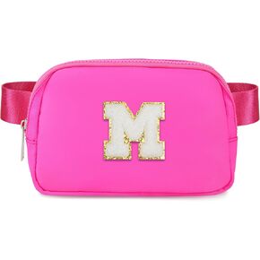 Fanny Pack For Girls Birthday Christmas Gifts Idea For 4 5 6 7 8 9 10 11 12 13 Year Old Kids Cute Trendy Belt Bag Fashionable Waist Packs Crossbody Bag Initial Letter K Hot Pink