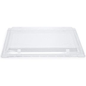 RECTANGLE Clear Plastic Lid, Pack of 50 (main container sold separately) Disposable (Medium)
