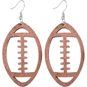 Football Earrings for Women Game Day Football Drop Dangle Sports Earrings