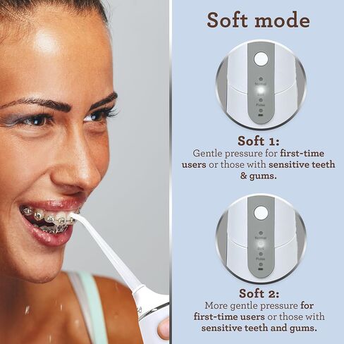 GuruNanda Advanced Dental Water Flosser 2.0 with UV Mode - Cordless and Portable - 290 ml Water Tank, 3 Modes, Rechargeable for Healthy Teeth and Gums in Saudi Arabia