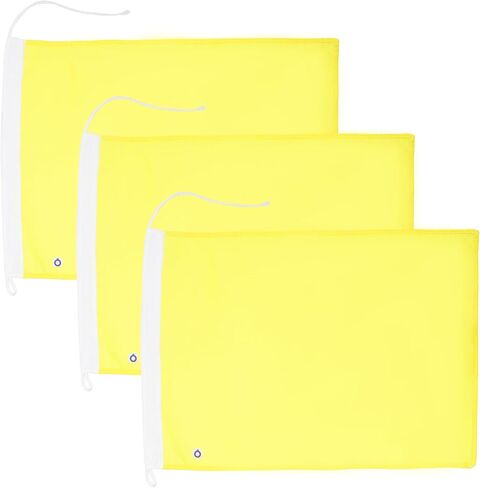 3pcs Yellow Quarantine Flag Blank Nautical Quarantine Message Flags Boat Flag for Marine Sailing Port Entry 20 x 14inches in Saudi Arabia