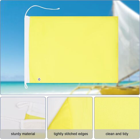 3pcs Yellow Quarantine Flag Blank Nautical Quarantine Message Flags Boat Flag for Marine Sailing Port Entry 20 x 14inches in Saudi Arabia