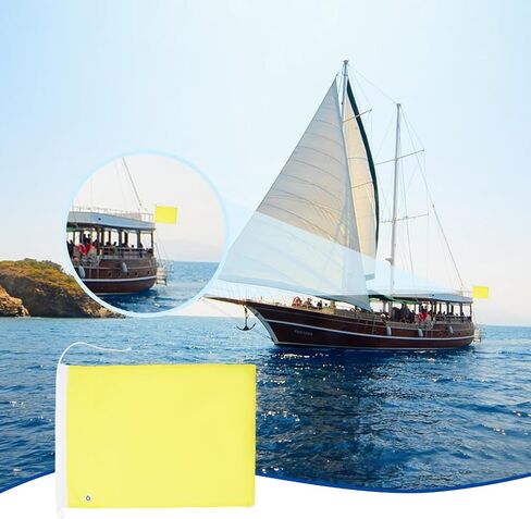 3pcs Yellow Quarantine Flag Blank Nautical Quarantine Message Flags Boat Flag for Marine Sailing Port Entry 20 x 14inches in Saudi Arabia