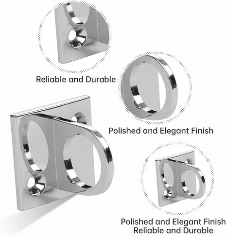 Large Loop Wall Plate,Fixed Hanging Buckle of Isolation Rope for Red Carpet Events, Hotel Concierge Parties,Opening Activities(Gold，2 pcs) in Saudi Arabia