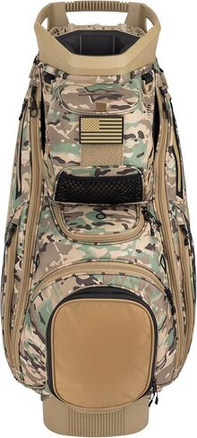 Sun Mountain C-130 14 Way Golf Bag with Full-Length Dividers and 11 Pockets for Ultimate Convenience - Lightweight Golf Cart Bag with Cart Strap Pass-Through Ideal for Golf Carts - Sand Camo in Kuwait