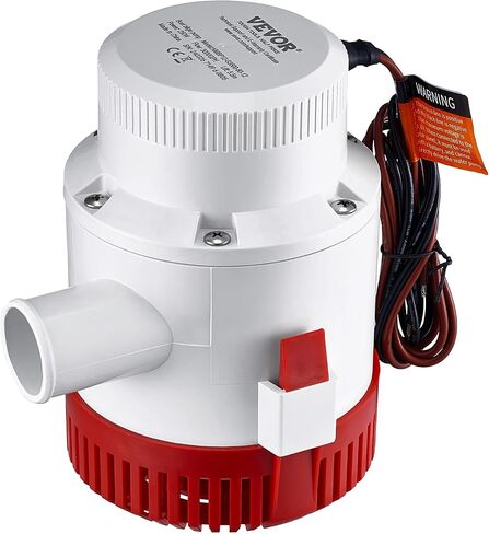 VEVOR 12V Bilge Pump, 3000GPH Automatic Submersible Boat Bilge Water Pump with 1.6" Outlet Diameter Float Switch, Small Boat Bilge Pump Marine Electric Bilge Pump for Boats, Ponds, Pools, Basements in Saudi Arabia